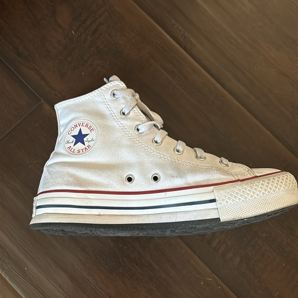 All star white platform converse kids size 5 women’s 6.5 - Picture 5 of 8